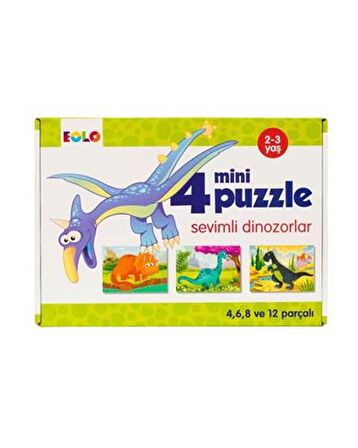 Eolo Masal Kahramanları ve Dinozorlar 2 - 3 Yaş Orta Boy Puzzle 2x4 - 6 - 8 - 12 Parça