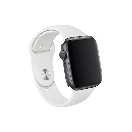 Global 42-49mm Yeni Nesil Apple Uyumlu Akıllı Saat Kordonu Silikon Beyaz