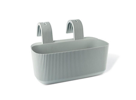 Omnipazar KRS-249 Dekoratif Plastik Pera Askılı Balkon Saksı 3.2 Litre