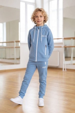 Erkek Çocuk Scuba Atheletic Reglan Kol Kapüşonlu Dalgıç Kumaş Eşofman Takımı ESF7028