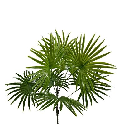 Yapay Çiçek Yelpaze Palmiye 8 Yapraklı  Demet 50*40cm Salon Çiçeği Yapay Bitki