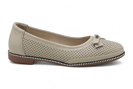 Beety K16 Hakiki Deri Kadın Ayakkabı Babet