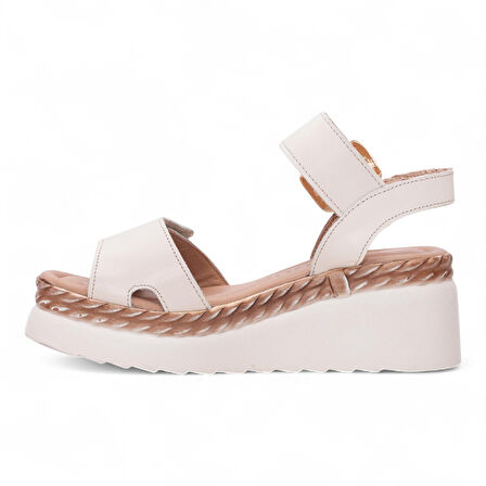 Venüs 2512303 Deri Dolgu Topuk Kadın Sandalet