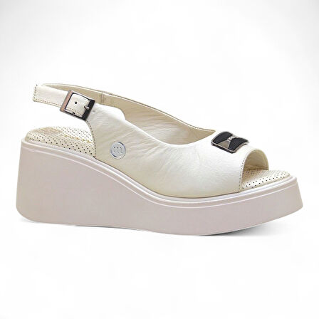 Mammamia D24YS-1915 Hakiki Deri Kadın Sandalet