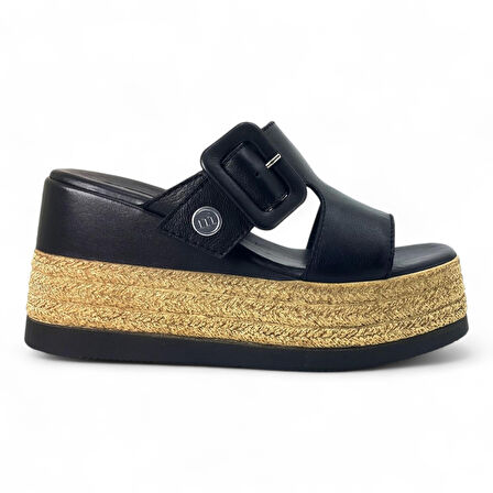 Mammamia D24YT-2305 Hakiki Deri Kadın Terlik