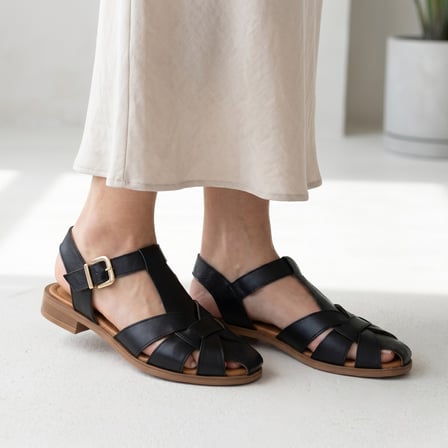 Beety 0061 Hakiki Deri Trend Kadın Sandalet