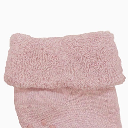 Unisex Pudra Kıvrık Sweet Kaydırmaz Taban Havlu Çorap