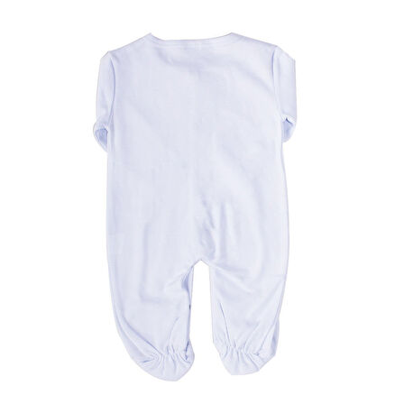 Unisex Mamy Yazılı Beyaz Patikli Tulum