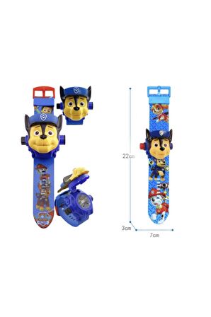 Paw Patrol Çocuk Kapaklı Projektörlü Işıklı Resimli Dijital Saat Doğum Günü Yeniyıl Yılbaşı Hediyesi