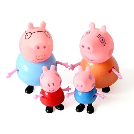 Peppa Pig 10+4 lü figür Peppa, George aile ve arkadaşlar