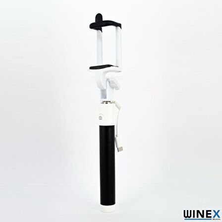 Global SR342 Katlanabilir Type-C Selfie Stick Çubuğu Siyah WNE0151