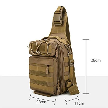 Taktikal TK1001 Bodybag Çapraz Askılı Çanta Camo