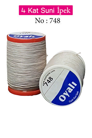 Oyalı 4 Kat Suni İpek İplik İğne Oyası Boncuk İpi Tığ Oyası No:748