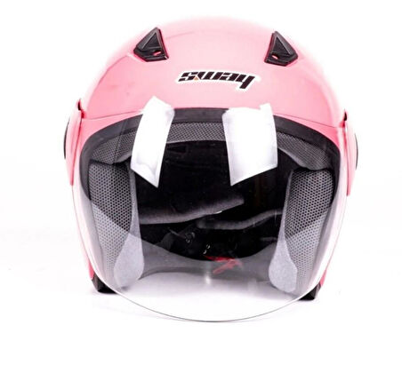 Sway Xbyc 700 Yarı Camlı Elektrikli Bisiklet Motosiklet Ve Scooter Kaskı L Beden Pembe