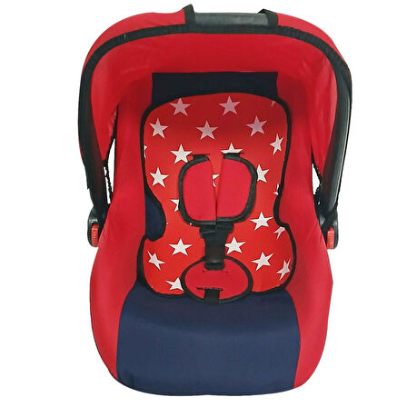 Unisex Bebek Kırmızı Lacivert Yıldız Desenli Puset