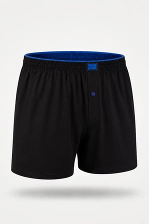 Erkek Penye Boxer 3’lü Set %100 Pamuk (Tutku Yetkili Satıcısı) Havlu Bel Düğmeli Pamuklu Rahat Kalıp Nefes Alan Kumaş – Siyah Füme Lacivert
