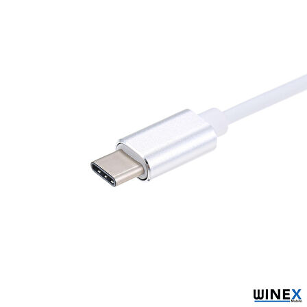Global Type-C to 3.5mm Aux ve Mikrofon Dönüştürücü Adaptör WNE0055