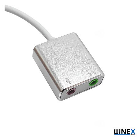 Global Type-C to 3.5mm Aux ve Mikrofon Dönüştürücü Adaptör WNE0055