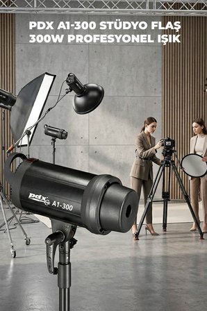 PDX A1-300 Stüdyo Flaş | 300W | Profesyonel Fotoğraf ve Video Işığı
