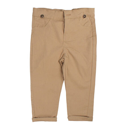 Erkek Bebek Laci Kahve Puanlı Papyonlu Şapkalı Gömlek Takım