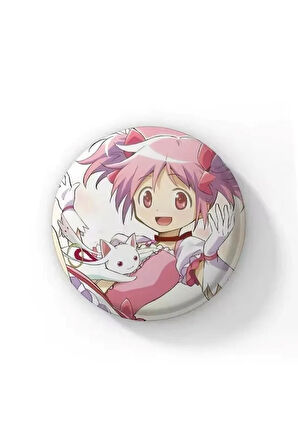 Puella Magi Madoka Magica Anime Buton Rozet 44 mm