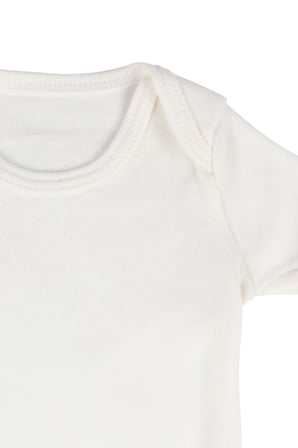 Unisex Ekru Kısa Kollu Düz Zıbın