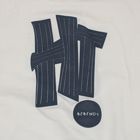 Erkek Çocuk Beyaz Gri Hİ Baskılı Bereli 3'lü Takım