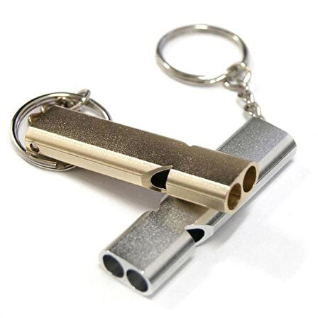 CELİK AVM® SOS Acil İmdat Düdüğü Alüminyum Islık Anahtarlık Kamp Yürüyüş Aksesuar Araçları