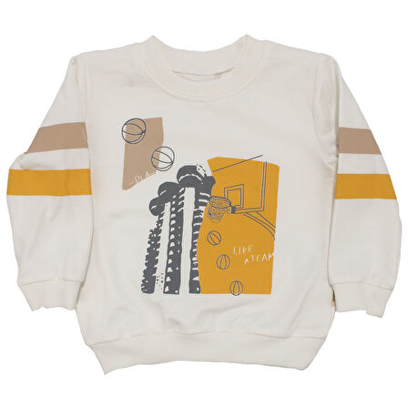 Erkek Bebek Sarı Gri Şişme Yelekli Önü Kapalı Cepli 3'lü Takım