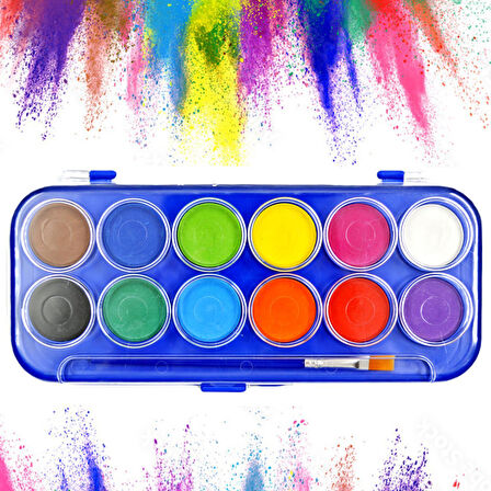 Gen-Of Kids 3’lü Okul Boya Seti – Kuru, Pastel ve Sulu Boya 12 Renk
