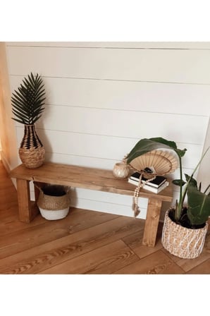 Dizywood Masif Ahşap Bank Bench – Dekoratif Oturma Bankı