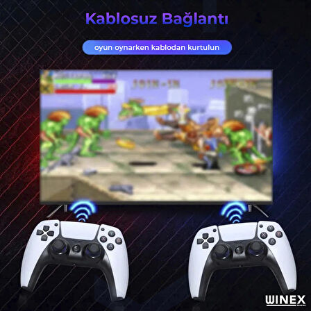 Global 4K Android TV Stick ve Retro Game Konsol 10000 Oyunlu 64GB Beyaz WNE1019