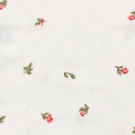 Kız Bebek Beyaz Lale Desenli Fitilli Kısa Kollu Zıbın