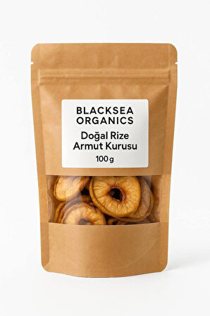 BlackSea Organics Doğal Rize Armut Kurusu 100 g – Koruyucu ve Katkı İçermez, Şeker İlavesiz, Sağlıklı Atıştırmalık