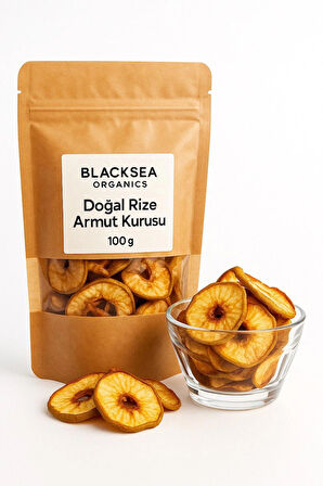 BlackSea Organics Doğal Rize Armut Kurusu 100 g – Koruyucu ve Katkı İçermez, Şeker İlavesiz, Sağlıklı Atıştırmalık