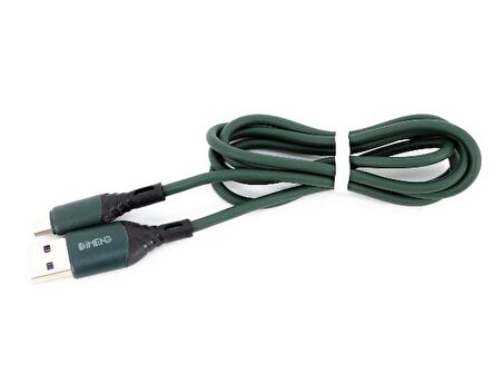 Global 6A 100W UsbA to Micro Data ve Hızlı Şarj Kablosu ML60 Yeşil
