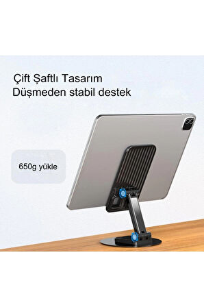 Ozmik Telefon Ve Tabletler İçin Uyumlu Çok Amaçlı 360° Dönebilen Stand