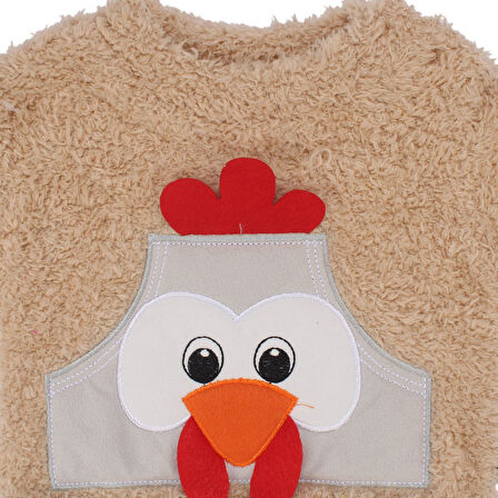Erkek Bebek Bej Horozlu Welsoft 2'li Peluş Takım