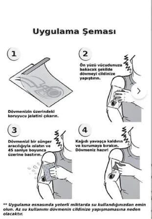 Yapıştırma Dövme 4 Adet Birden 1 Hafta Kalıcı Geçici Dövme Haftalık Set 16