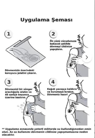 Yapıştırma Dövme 4 Adet Birden 1 Hafta Kalıcı Geçici Dövme Haftalık Set 71
