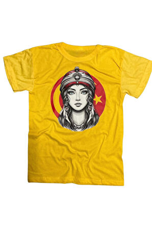 Güçlü Türk Kadını Baskılı Tişört