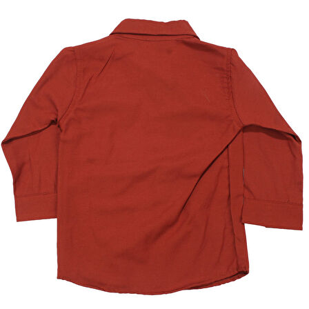 Erkek Çocuk Kiremit Cebi Mendilli Gömlekli 2'li Takım