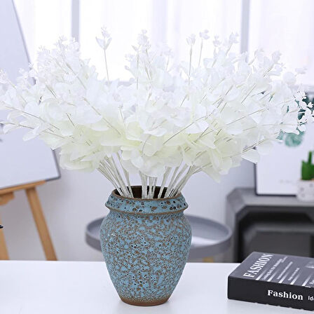Yapay Çiçek Beyaz Okaliptus Aradal Arajman Çiçeği Eucalyptus