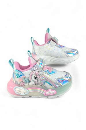 Unicorn Desenli Işıklı Bebe Çocuk Spor Ayakkabı