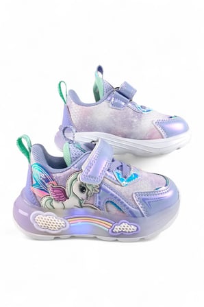 Unicorn Desenli Işıklı Bebe Çocuk Spor Ayakkabı