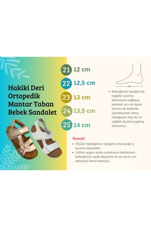 Deri Ortopedik Cift Cırtlı Bebek Sandalet Lacivert
