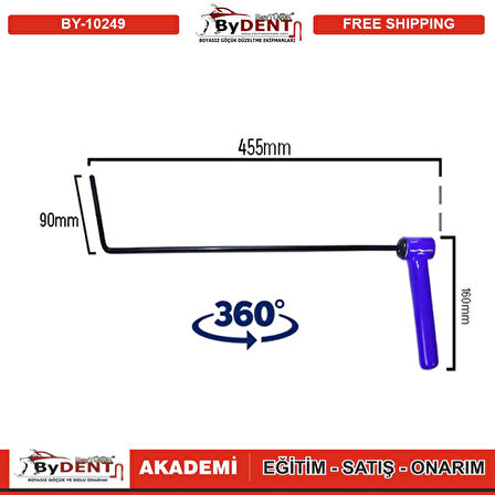 Pdr Boyasız Göçük Düzeltme Özel Çubuk Sustalı 360 Döner Kulp