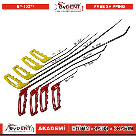 Pdr Boyasız Göçük Düzeltme Çubuğu Kuşak Arası Seti 8 Parça Sağ Sol