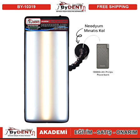 Pdr Boyasız Göçük Düzeltme Şarjlı 3 Ledli Küçük Lamba Mıknatıslı 45x18