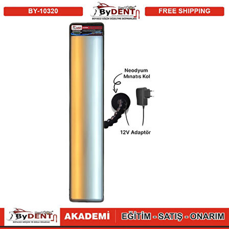 Pdr Boyasız Göçük Düzeltme 2 Ledli Uzun Lamba Mıknatıslı 70x12